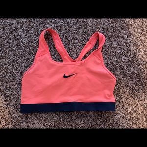 Neon Pink Nike sports bra